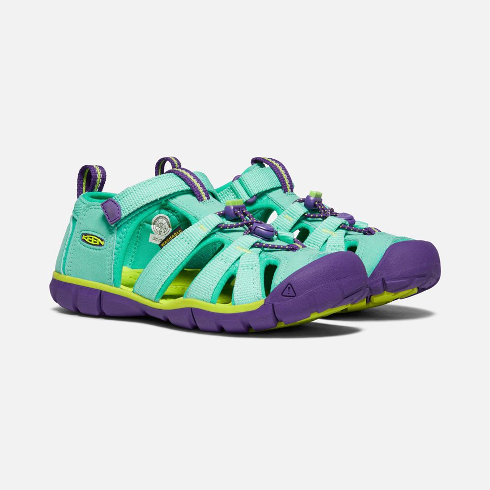 Sandales Keen Enfant Turquoise/Violette | Seacamp Ii Cnx | BKCHG-7051